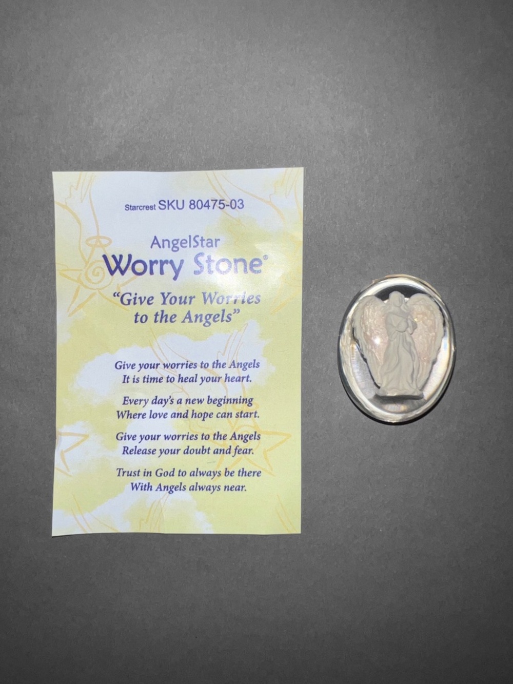 Yellow AngelStar Worry Stone